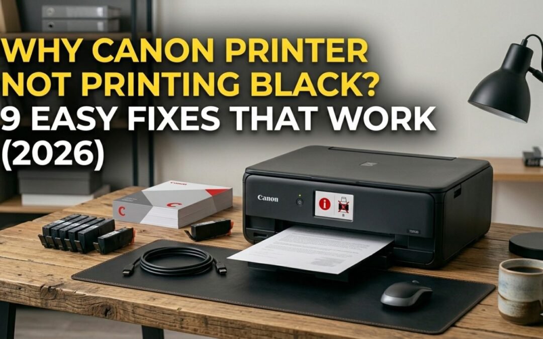 Why Canon Printer Not Printing Black? 9 Easy Fixes That Work (2026)