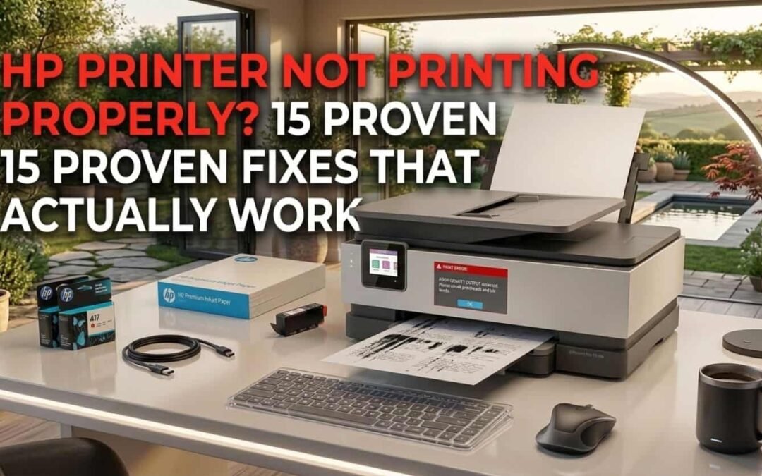HP Printer Not Printing Properly? 15 Proven Fixes That Actually Work (2026)