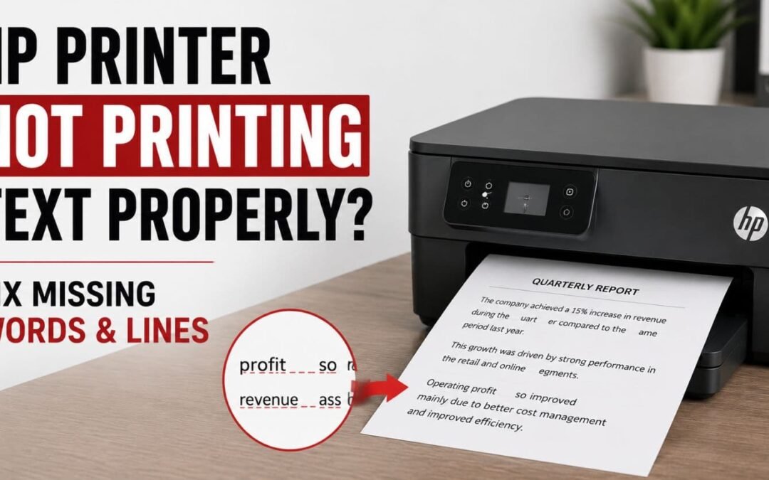 HP Printer Not Printing Text Properly? Fix Missing Words & Lines