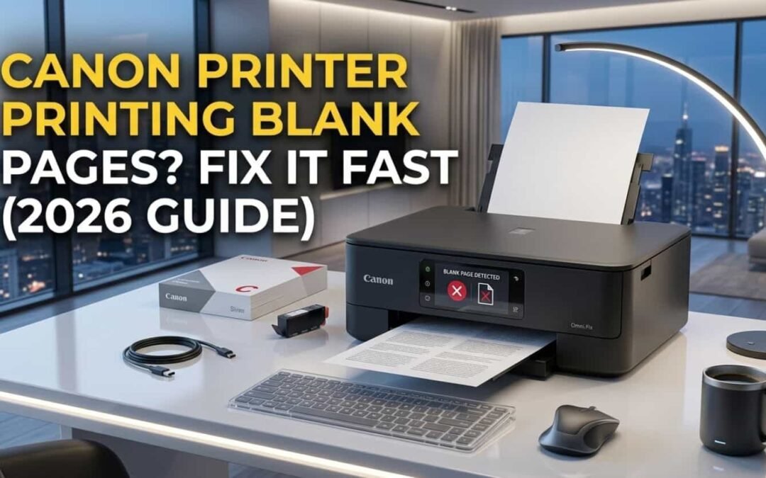 Why Canon Printer Printing Blank Pages? Fix It Fast (2026 Guide)