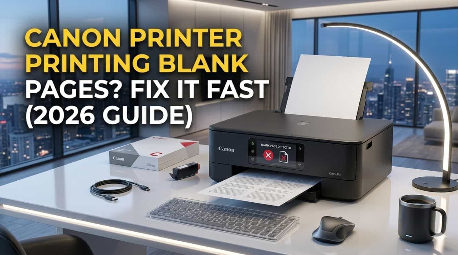 canon printer on table