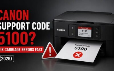Canon Support Code 5100? Fix Carriage Errors Fast (2026)