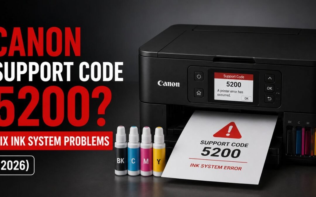 Canon Support Code 5200? Fix Ink System Problems (2026)