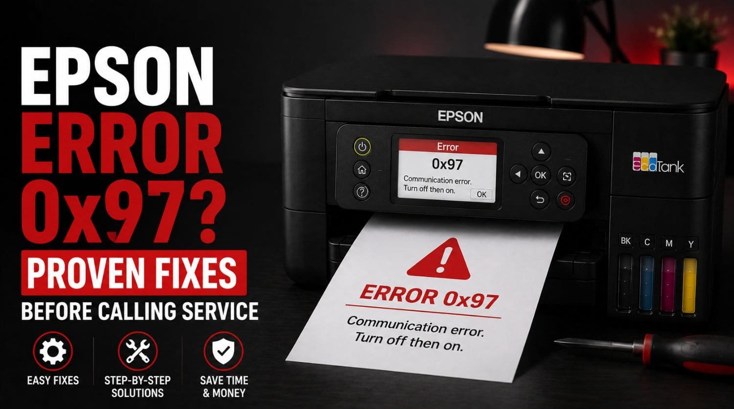 Epson Error 0x97? Proven Fixes Before Calling Service (2026)