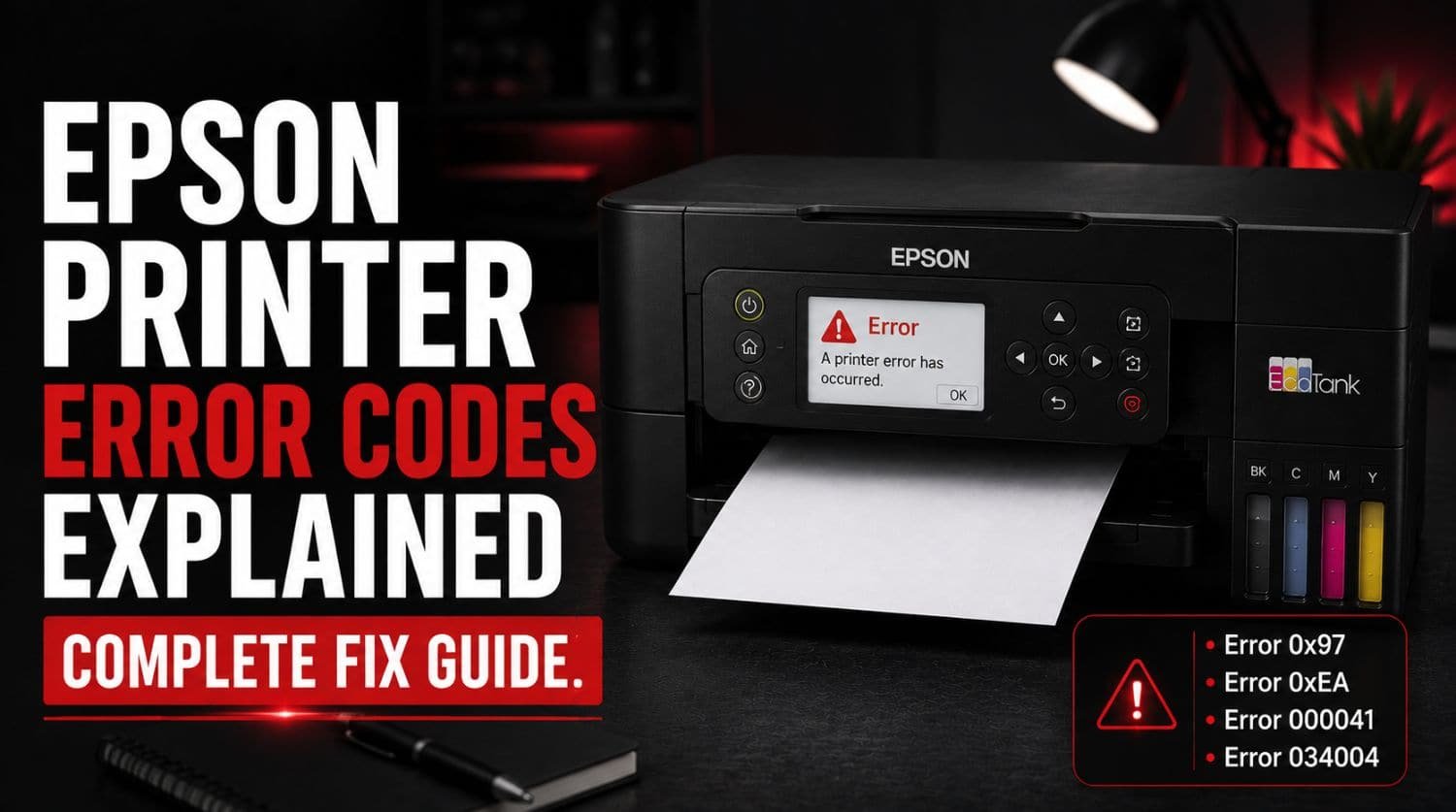Epson Printer Error Codes Explained: Complete Fix Guide (2026)