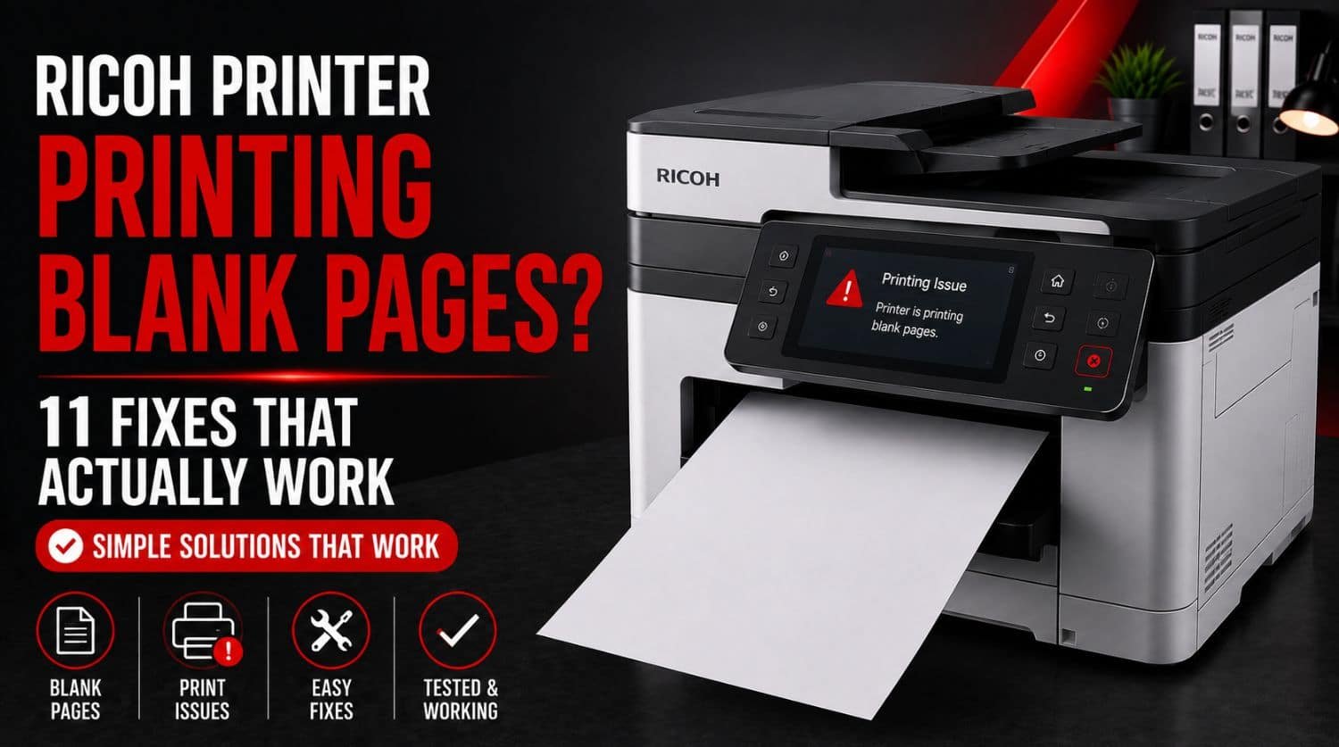 Ricoh Printer Printing Blank Pages?